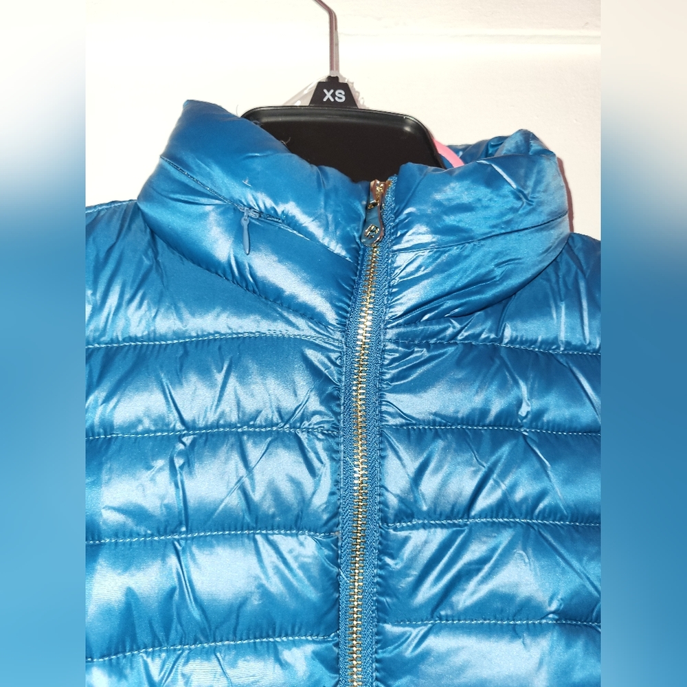 NWT KATE SPADE Packable Down Jacket size XS Peacock Blue - Picture 5 of 14